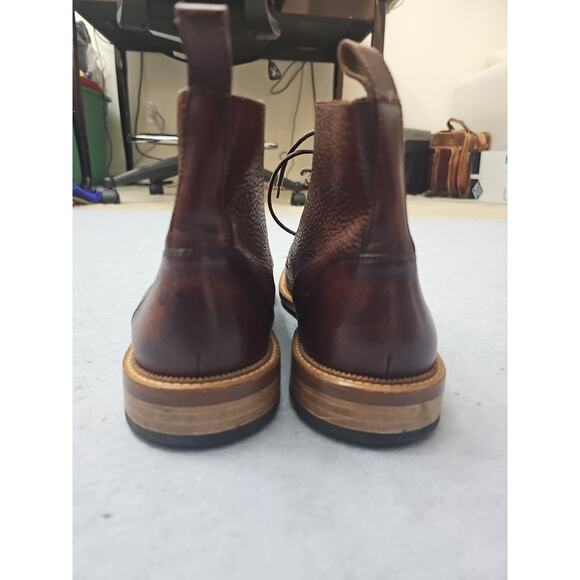 TAFT Brown Boots Pebbled Leather EU 42 US Mens 9 Handmade Spain Ankle Height main image 6